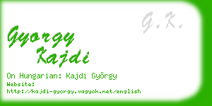 gyorgy kajdi business card